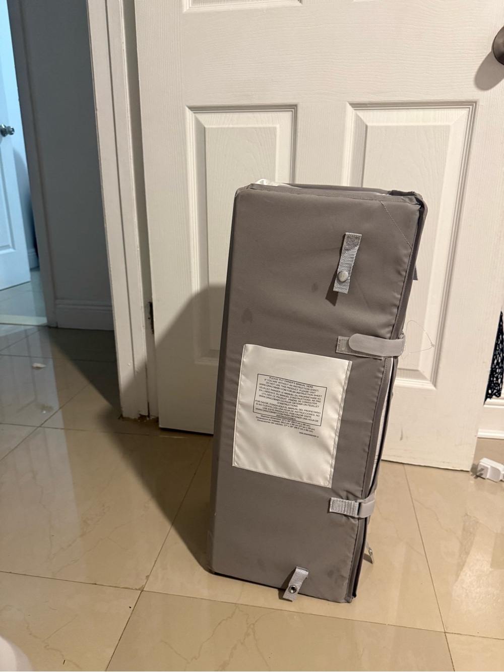 Kids Gray Travel Garment Bag with Front Pocket